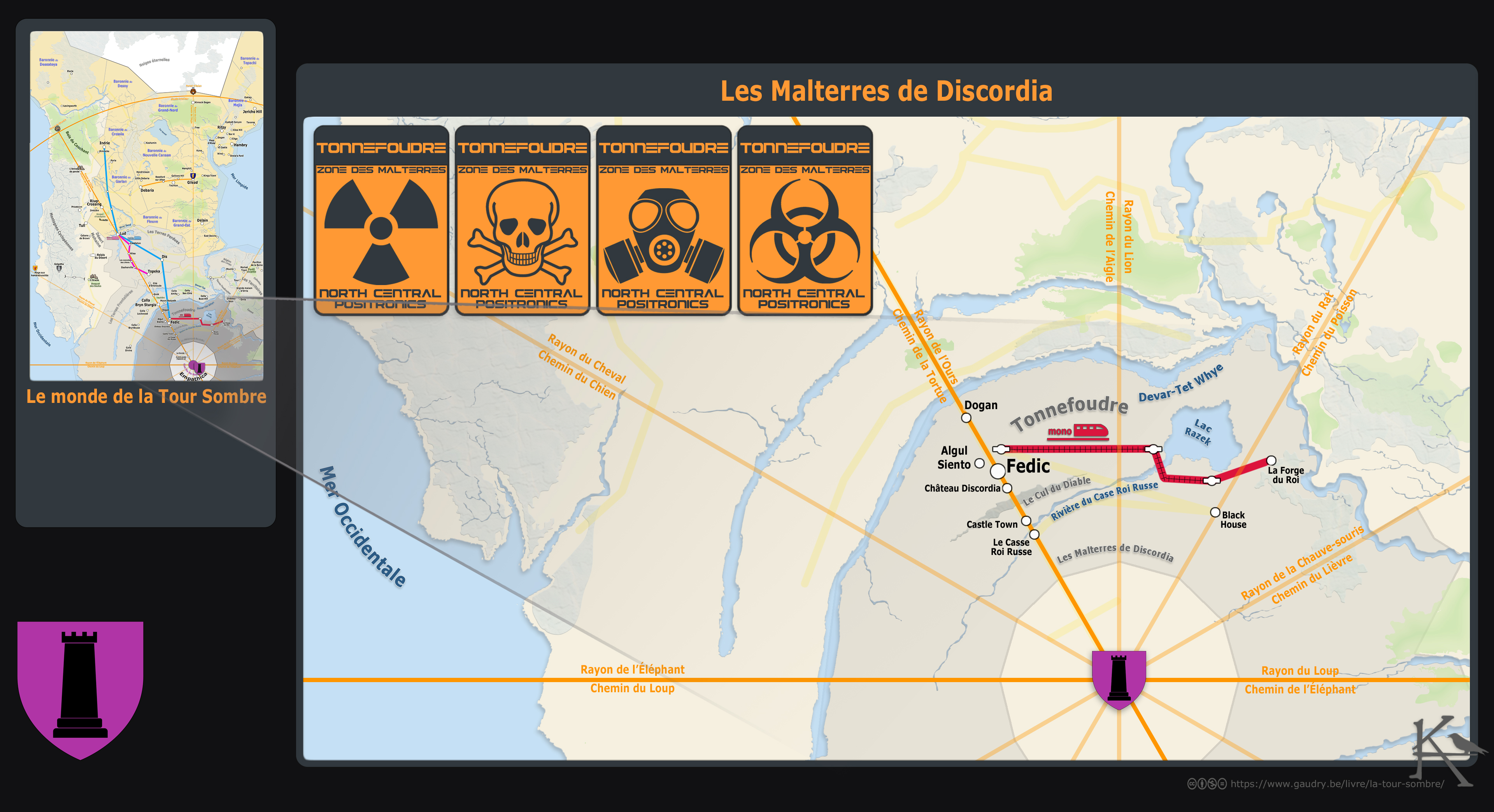 Carte des Malterres de Discordia dans la Tour Sombre