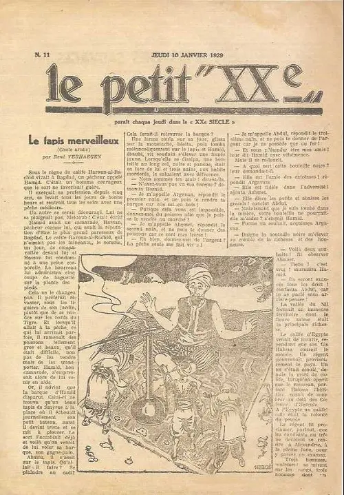 Consulter les informations sur la BD 10 janvier 1929: Le tapis merveilleux