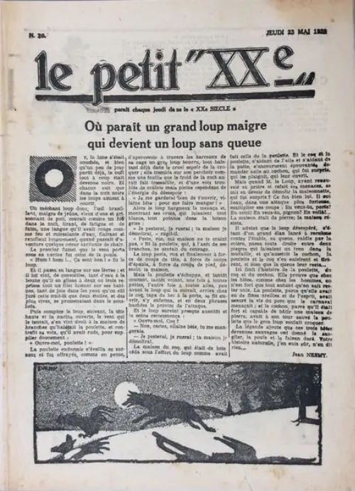 Consulter les informations sur la BD 23 mai 1929: Où paraît un grand loup maigre qui devient un loup sans queue