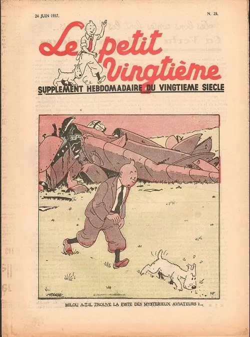 Consulter les informations sur la BD 24 juin 1937 : Milou a-t-il trouvé la piste des mystérieux aviateurs?