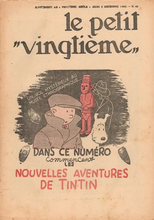 Consulter les informations sur la BD 5 décembre 1935: Dans ce numéro commencent les Nouvelles aventures de Tintin