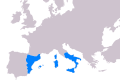 Expansion de la couronne d'Aragon en Méditerranée au milieu du XVe siècle.