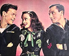 Avec Kathryn Grayson et Gene Kelly, pour le film Escale à Hollywood (1945)