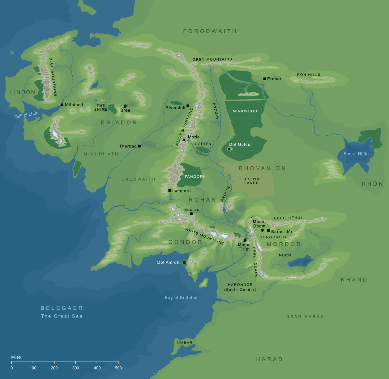 Map of Middle-earth