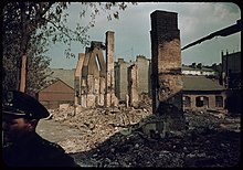 Le quartier de Varsovie Praga après le bombardement allemand (Septembre 1939).