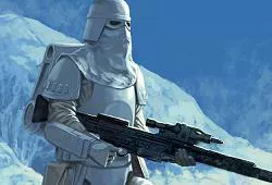 Soldat de Choc : Snowtrooper - Les Snowtroopers étaient des soldats de choc de l'Empire Galactique spécialisés dans les opérations en milieu polaire. Soldat de Choc : Snowtrooper - Les Snowtroopers étaient des soldats de choc de l'Empire Galactique spécialisés dans les opérations en milieu polaire.