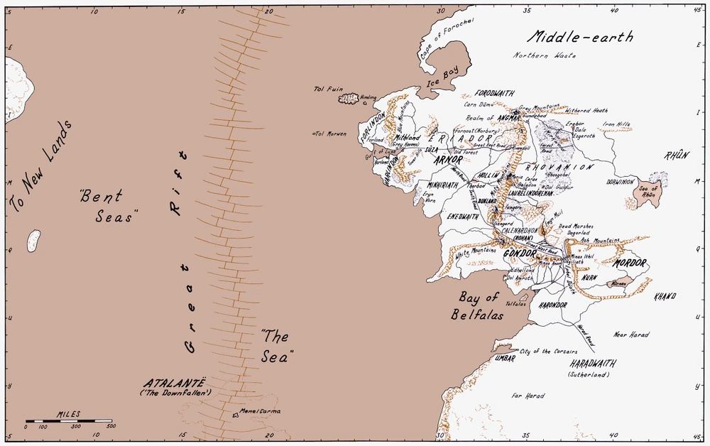 Belegaer au Tiers Âge (Atlas of Tolkien's Middle-earth)