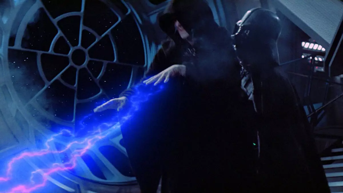 Dark Vador trahissant Dark Sidious sur l'Étoile de la Mort II