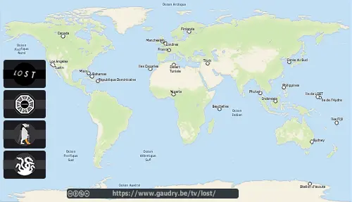 Une carte géographique pour La géographie de LOST