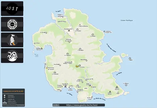 Une carte géographique pour L'île de LOST